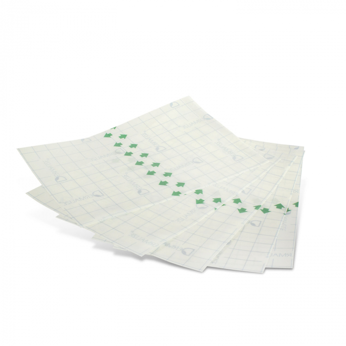 Pack of 5 Pre-Cut Sheets of Dermalize Pro - Protective Tattoo Film - 15cm x 10cm