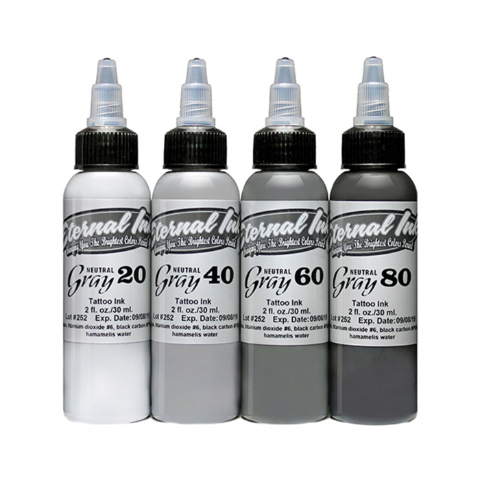 Complete Set of 4 Eternal Ink Neutral Grey 30ml (1oz)