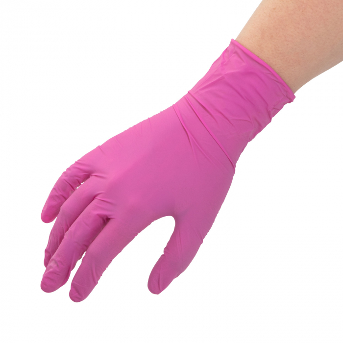 Box of 100 Killer Beauty Nitrile Pink Gloves