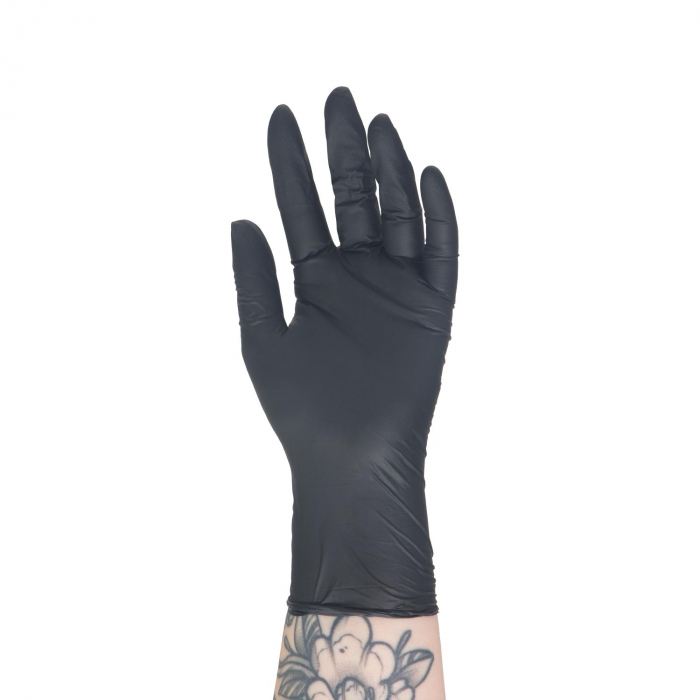 Box of 100 Killer Beauty Nitrile Black Gloves