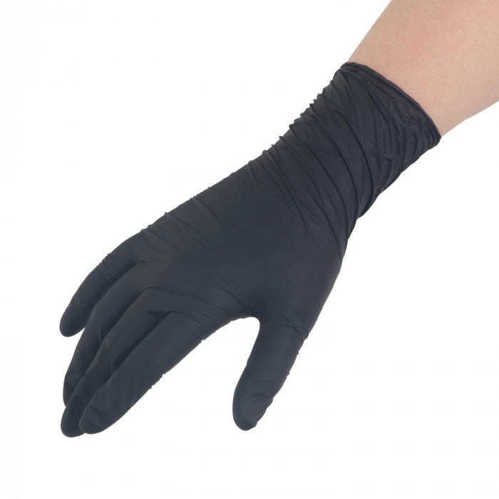 Box of 100 Killer Beauty Nitrile Black Gloves