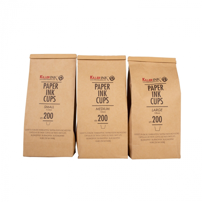 Bag of 200 Paper Ink Cups