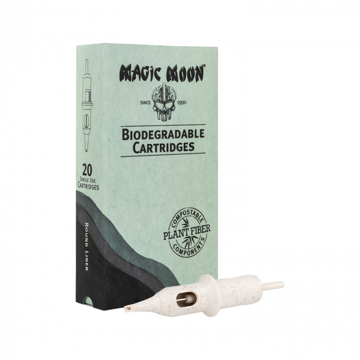 Box of 20 Magic Moon Biodegradable Cartridges - 0.35mm Round Liner Medium Taper