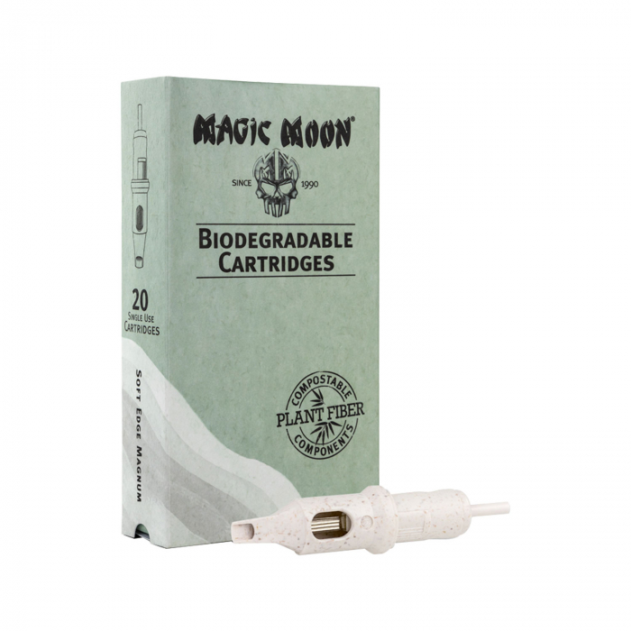 Box of 20 Magic Moon Biodegradable Cartridges - 0.35mm Soft Edge Magnum Long Taper